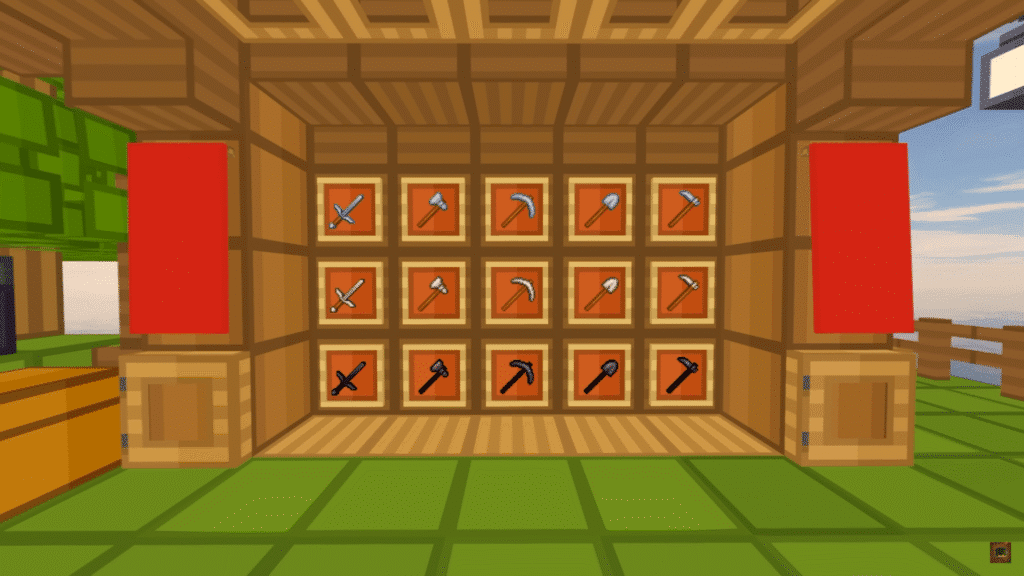 Icymonkey texture pack tools and swords — slim, short, and detailed PvP-ready designs.